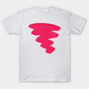 Abstract Hot Pink Brush Stroke T-Shirt